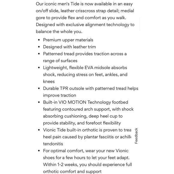 Vionic Tide Slide Men's Chocolate Brown Sandals NW/OB 10.5 M READ - Picture 11 of 11